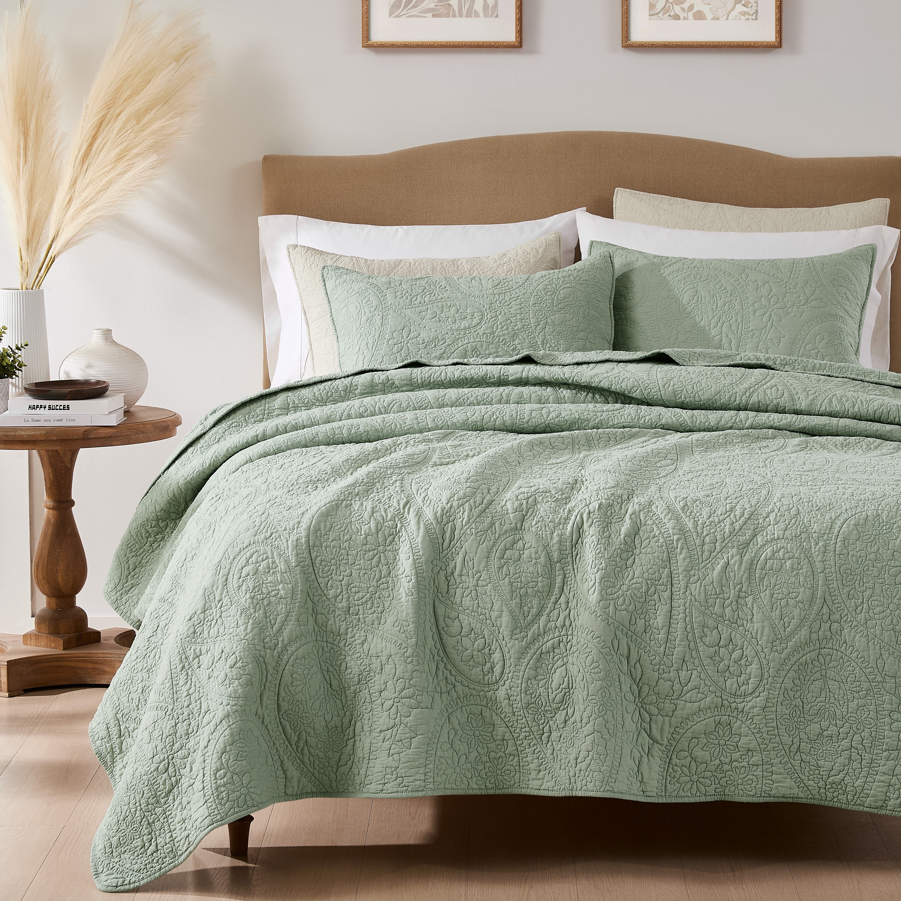 palassio Paisley 100% Cotton Quilt Queen Size Bedding Set with 2 Pillow Shams