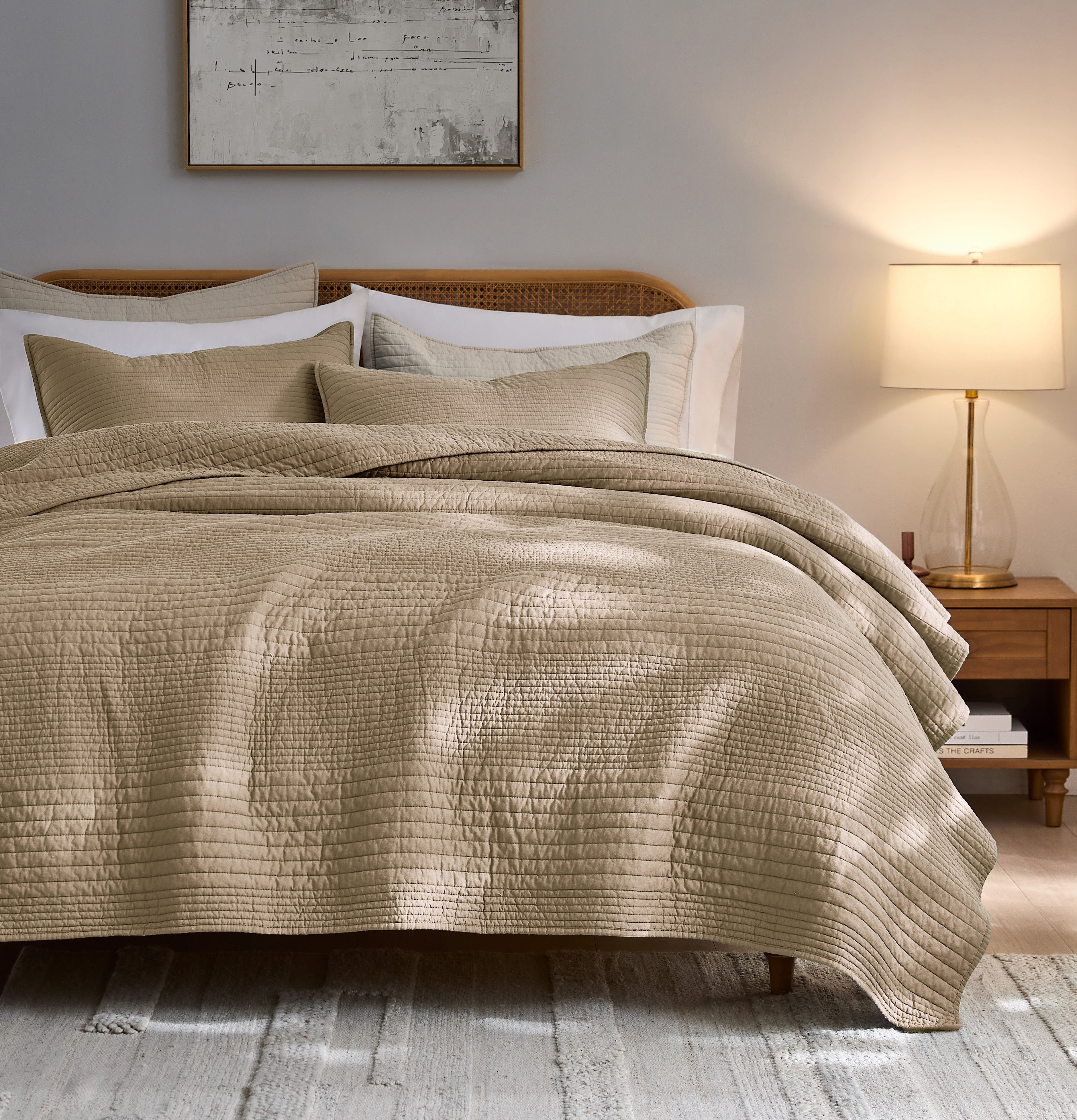 palassio Striped  100% Cotton Stripe Quilt