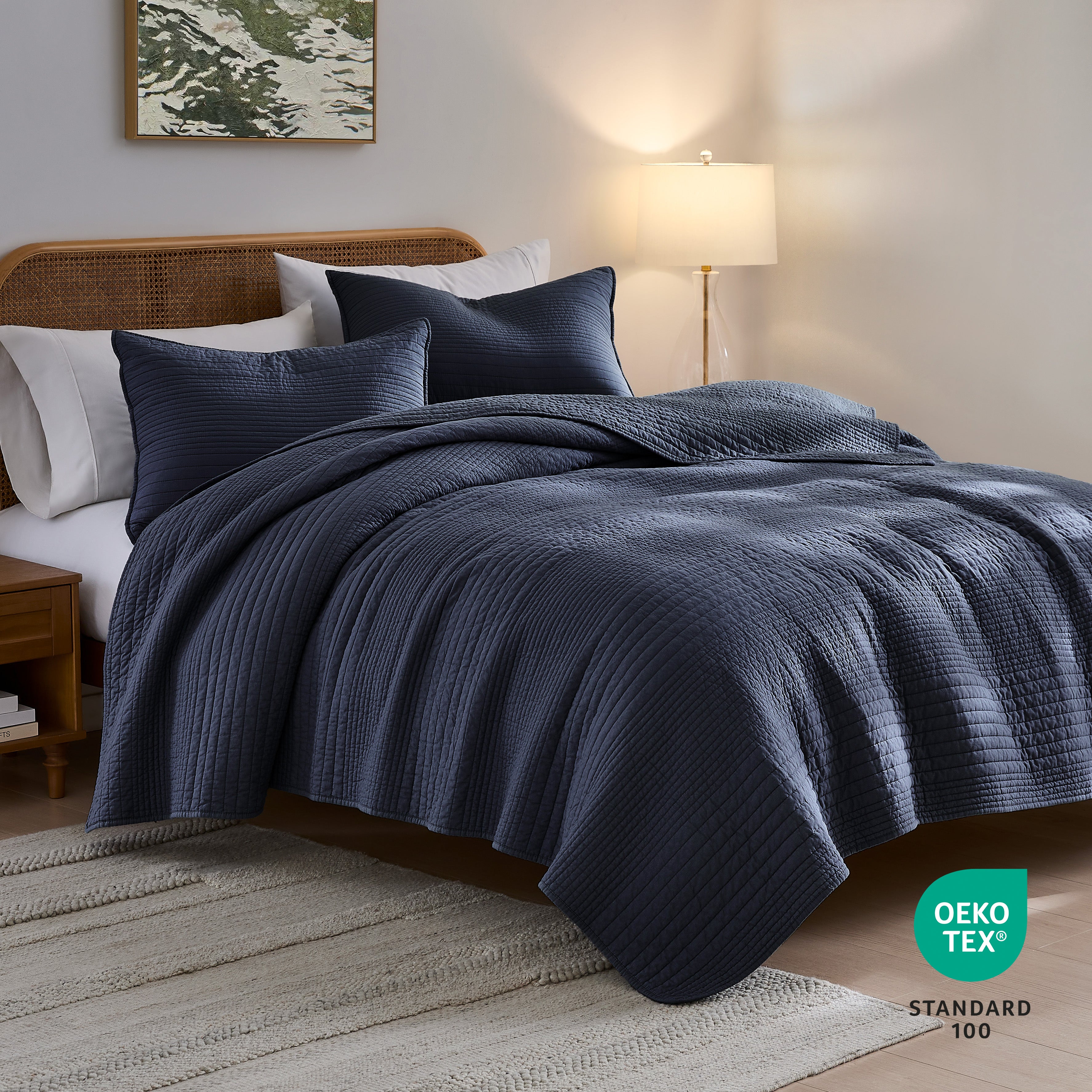 palassio Striped  100% Cotton Stripe Quilt